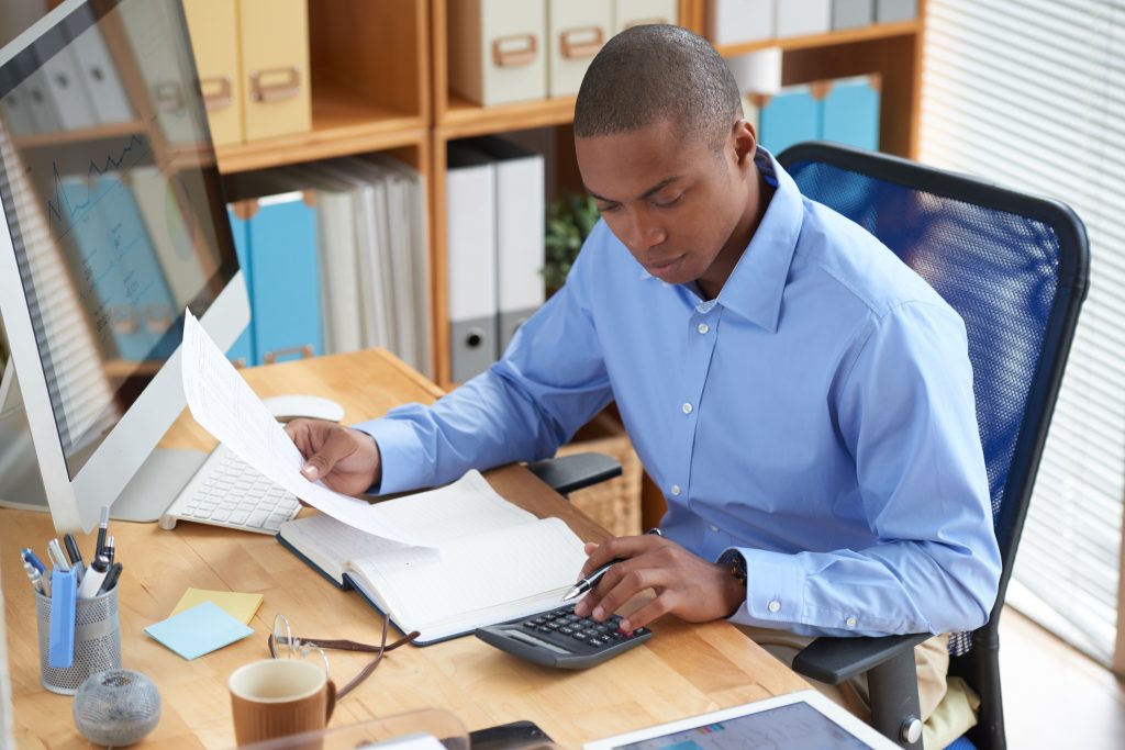 checking financial document